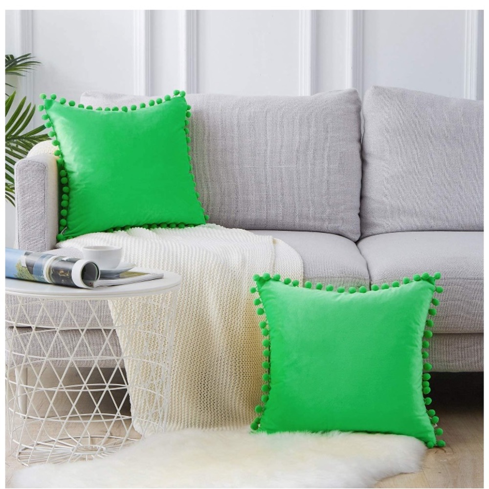 Cute Pompom Fringe Throw Pillow Decorative Covers - Picture 5 of 16